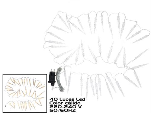 254524 GRINALDA LUZES LED LUZ QUENTE 40L