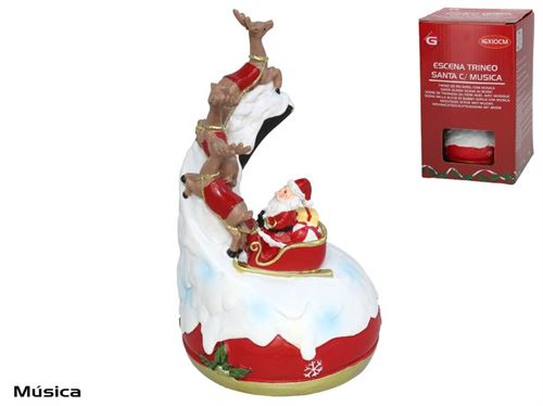 254586 TRENO PAI NATAL COM MUSICA 18X11CM