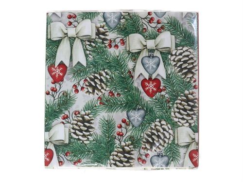 268460 GUARDANAPO NATAL X20 3FOLHAS 33X33CM
