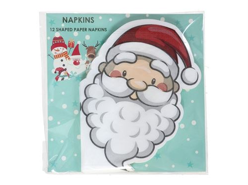 268507 PACOTE 12 GUARDANAPOS 3 CAMADAS PAPA NOEL 33X33XM