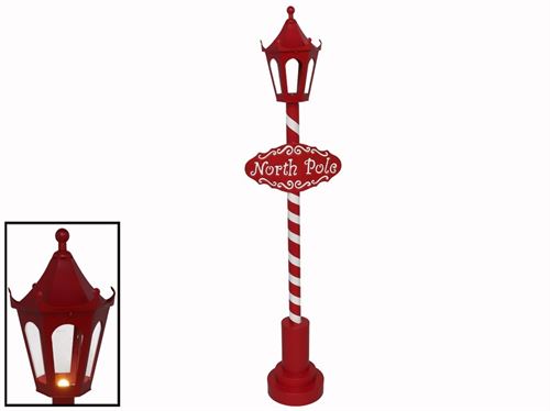 285061 LÂMPADA DE RUA 1 LED COM SINALIZAÇÃO POLO NORTE 36X24X152 CM
