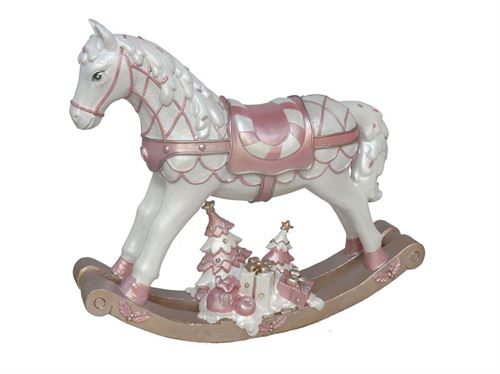 285351 CAVALO BALOIÇO ROSA 40,5X 10X37CM