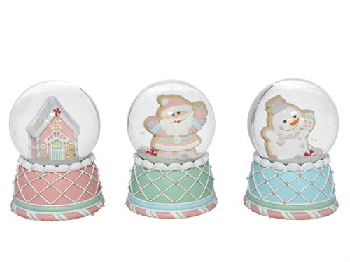 285702 BOLA AGUA FIGURA NATAL 3STD 10X10X14CM