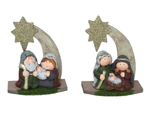 290881 PRESEPIO COM ESTRELA 11X6X14CM 2SORT