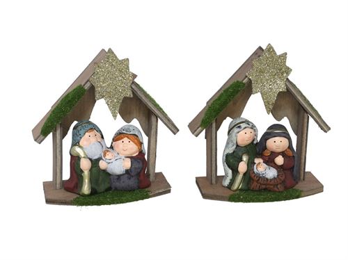 290898 PRESEPIO NATAL PORTAL 14X6X15CM 2SORT