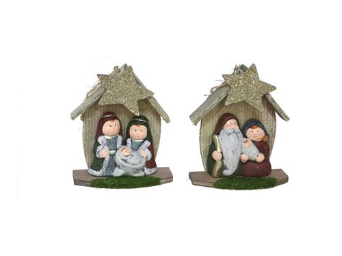 290942 PRESEPIO NATAL 10,5X4,5X13CM 2 SORTIDOS