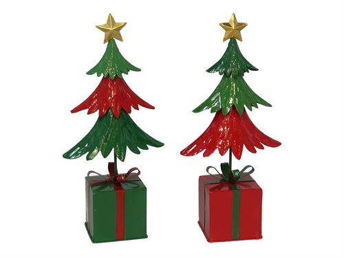290997 ARVORE NATAL FERRO 16X8,5X34CM 2STD