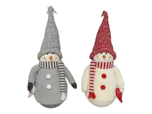 294025 BONECO NEVE COM LENÇO RISCAS 35X28X88CM