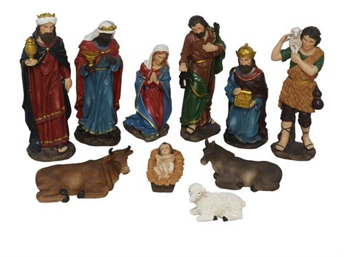 304205 CONJUNTO DE 10 FIGURAS DE NATAL 14-16CM
