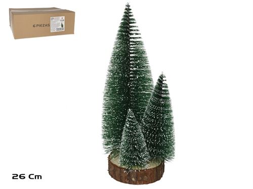 304595 ARVORE NATAL COM BASE MADEIRA 12X12X26