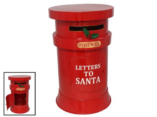 326665 CAIXA DE CORREIO DE NATAL DECORADA 23,5X23,5X38 CM