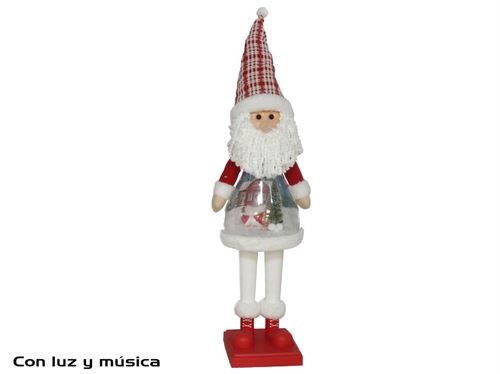 334981 BONECA DE NATAL 10 LED 22X14X87CM 2STD
