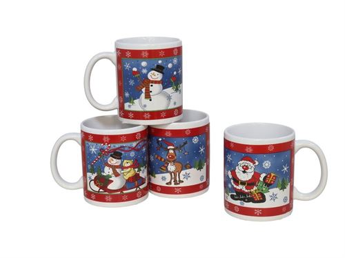 357423 CANECA CERAMICA NATAL 330ML 4STD