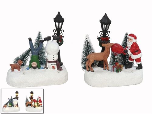 359205 CENA LAMPADA E ARVORES LED 12X7,5X14,5CM