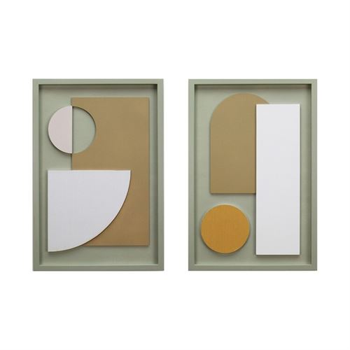 369679 QUADRO PINTURA MOLDURA GER 3D 2 SURT 40X60X2,5 CM