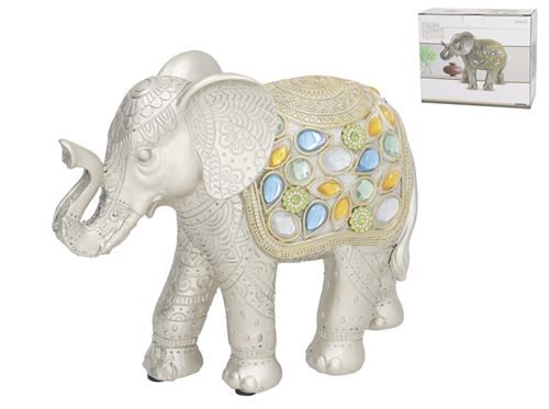 393285 FIGURA DE ELEFANTE KERANI 19X8X15,5 CM RESINA