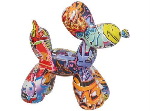 397979 FIGURA DE CÃO DECO ANJALI 25.5X9X23 CM RESINA