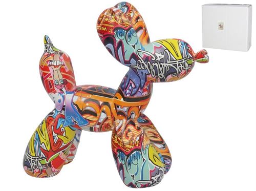 397986 FIGURA DE CÃO ANJALI DECO 30,5X11X27 CM RESINA