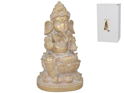 399195 FIGURA DE ELEFANTE DE BUDA MAIA 14,5X12,6X25,5 CM