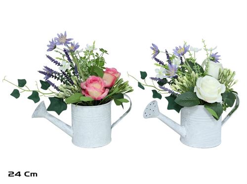 402703 ROSAS EM METAL VASO-24CM