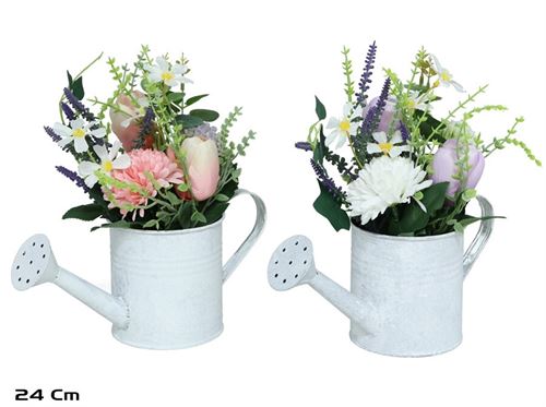 402710 TULIPAS EM METAL VASO-24CM