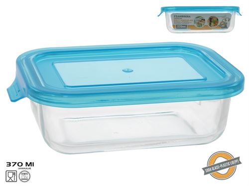 406015 CAIXA RETANGULAR DE VIDRO 370ML