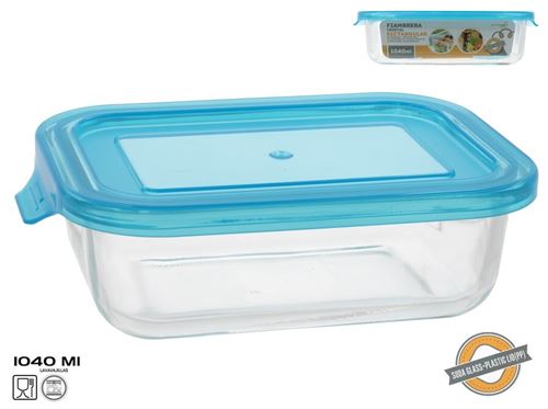 406039 CAIXA RETANGULAR DE VIDRO 1040ML