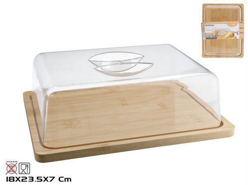 407661 TABUA DE QUEIJO YORK 23.5X18X7 CM BAMBU