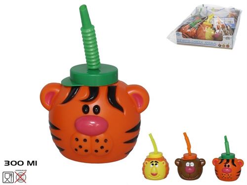 414713 COPO INFANTIL ANIMAL 3STD 18,5X16,5