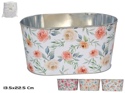 415055 BALDE ZINCO OVAL FLAVIO 3SRT 22,5X13,5X11 CM