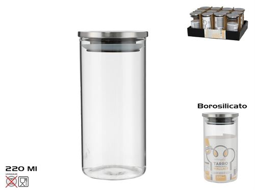 415864 FRASCO DE BOROSILICATO T/METAL RETA 220ML