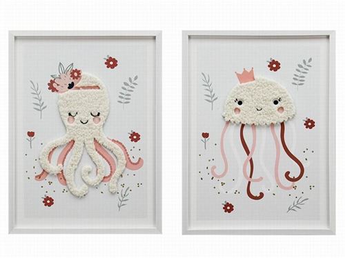 426518 TELA COM QUADRO POLVO 2SORT 3D 30X40X2,2