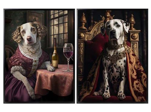 426785 TELA COM QUADRO CÃO 2 SURT 45X60X2,5 CM