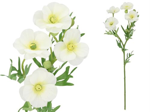 437972 HASTE DE RANÚNCULO BORBOLETA-46CM (BRANCO)