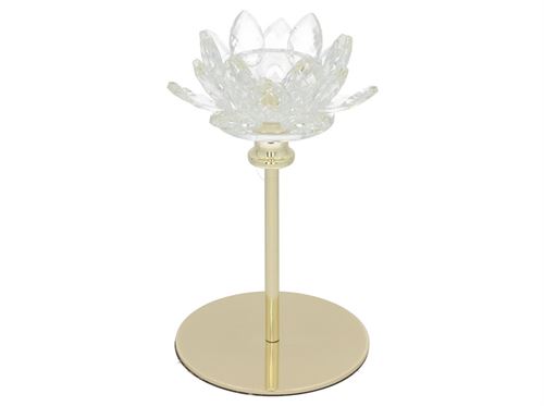 495965 CASTIÇAL PRAHA 11X18CM DOURADO