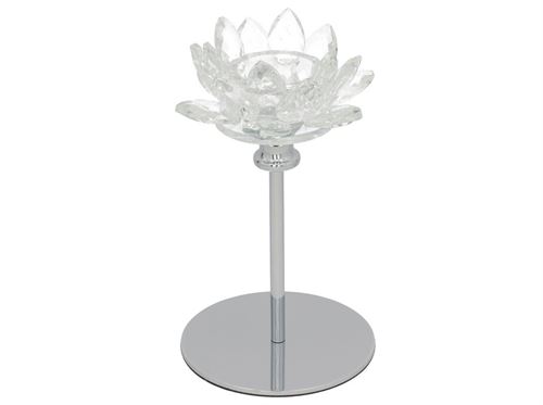 495989 CASTIÇAL PRAHA 11X18CM PRATA