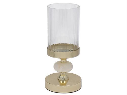 496016 CASTIÇAL BRNO 12X26CM DOURADO