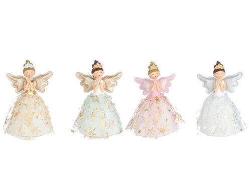 524009 ANJO DECORADO ELIA 4LED 18X18X27CM