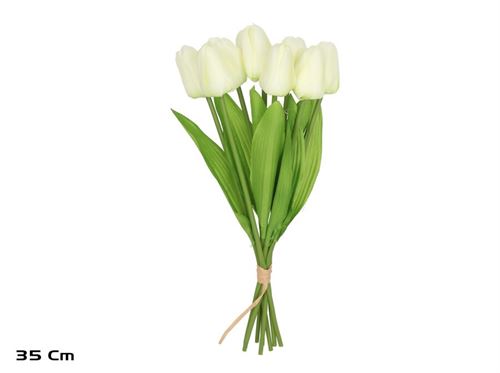 597485 RAMO TULIPA 35CM CREME