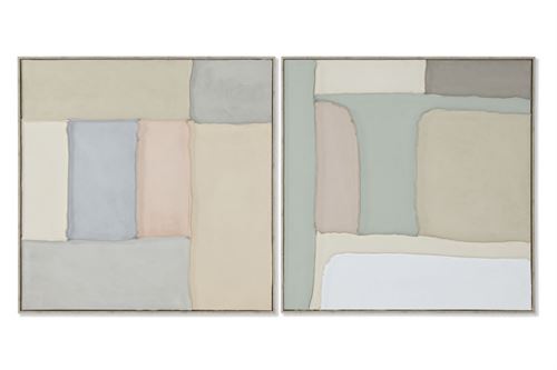 CU-215627 QUADRO TECIDO TELA PS 90X3,8X90 ABSTRATO 2 MOD.