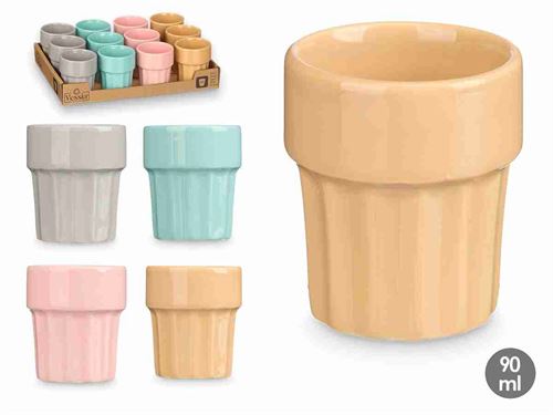 10978 COPO CERAMICA CAFE 4 CORES 90ML