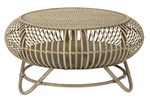 MESA CAFÉ RATTAN 75X75X40 NATURAL