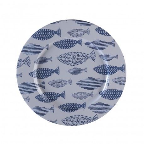 PRATO MARCADOR PLASTICO PEIXES 33CM