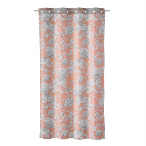 803186 CORTINADO DOLLY IMPRESSO UTOPÍA CORAL 140 X 260 CM