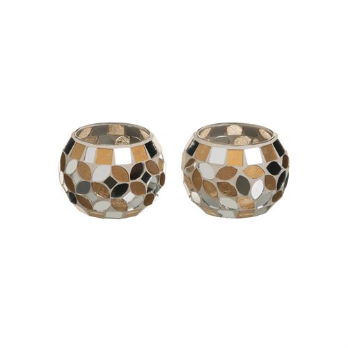 804240 CASTIÇAL. 2/M CRISTAL 8 X 8 X 6,20 CM