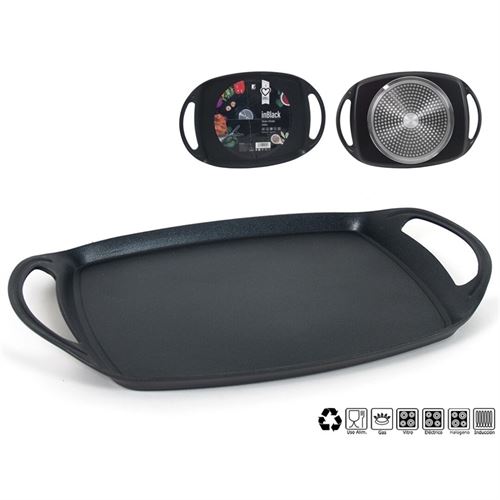 400447 GRILL 39X24CM EM PRETO