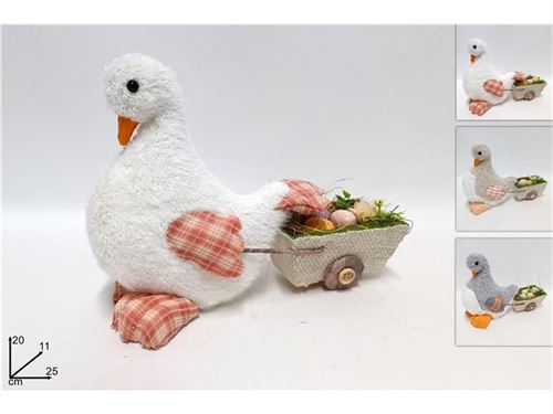 234069 DECORAÇAO PASCOA COM CARRO 25CM 3CORES