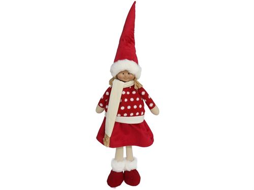 BONECO NATAL VERMELHO 20X10X65CM