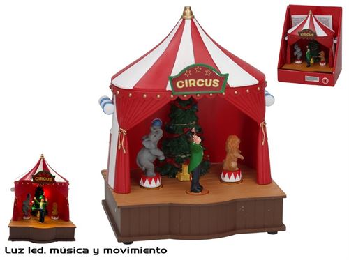 509396 FIGURA CIRCO NATAL COM LUZ MUSICA 16X12,5X 16