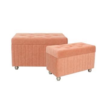 PUFF/BAU CORAL SET2 82X42X52/70X36X43